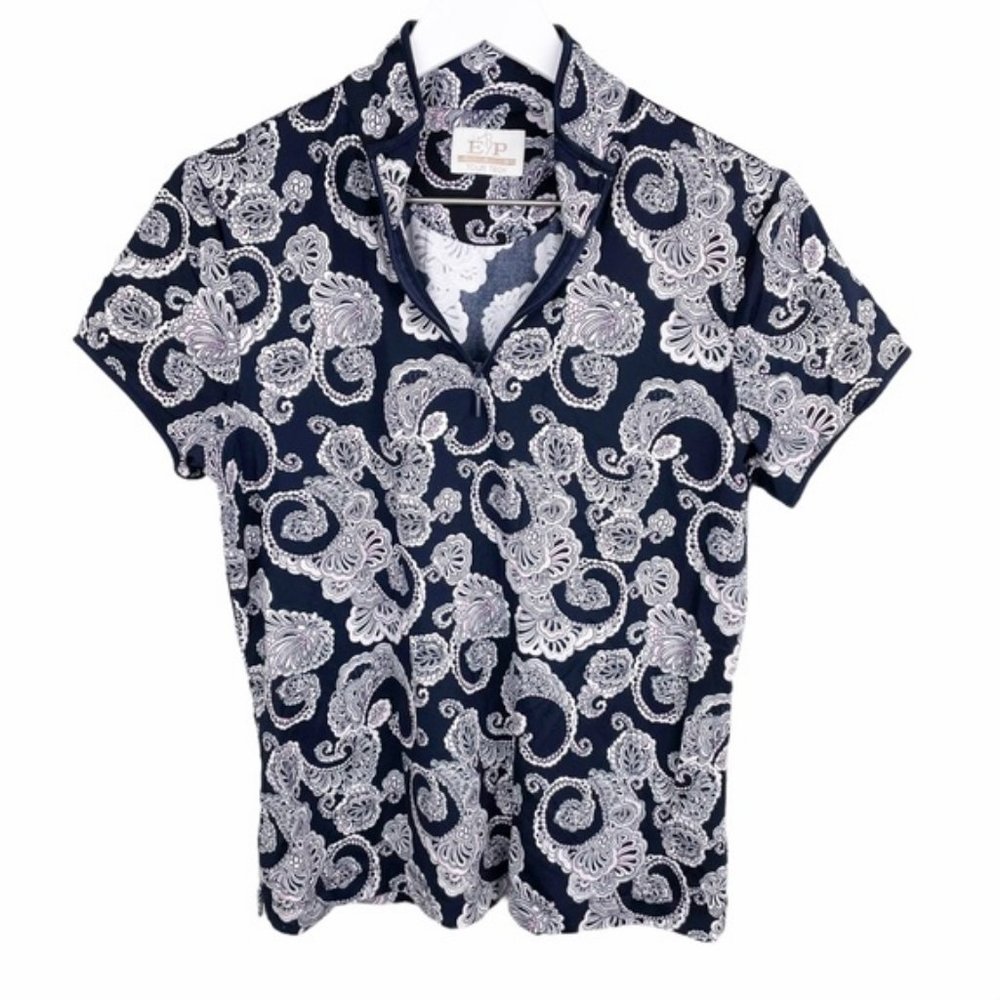 EP Pro Tour Tech Quarter Zip Floral Golf Top